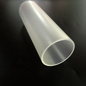Tube rond en acrylique extrudé en plastique transparent de couleur opale givré, tube fileté en acrylique, tube à bulles en acrylique de 200 mm - Product Image 2