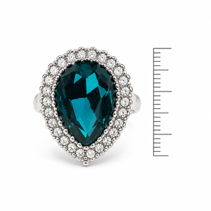 Anello Blu da Donna Stile Vintage per Uso Quotidiano, Accessorio da Dito - Product Image 3