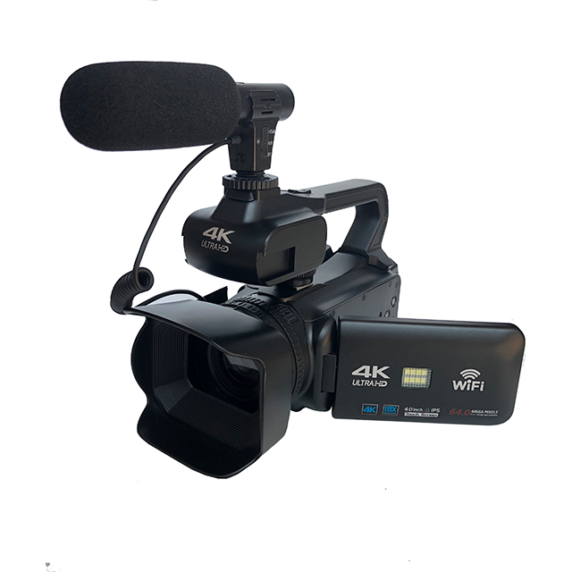 4K Professional 16X Zoom Digital Camcorder WiFi Camera 4.0 Inch Touch LCD Screen Video Camera with MIC