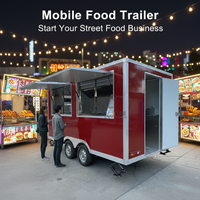Remorque alimentaire mobile certifiée CE DOT avec cuisine complète, remorque alimentaire de rue personnalisée, camion de restauration pour café et burgers à vendre