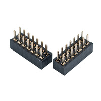 Connettore Femmina Personalizzato a Doppia Fila con Passo 1.27mm, Tipo DIN THT, Contatti in Ottone, Alloggiamento in Nylon, Diritto, Altezza 2.1mm, 2x10 Pin per PCB
