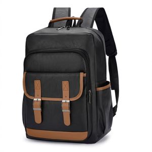 Custom PU Leather <b>Backpack</b> for College <b>Large</b> Capacity Vintage Teenager <b>Backpack</b> Wholesale <b>School</b> Faux Leather <b>Backpack</b> - Product Image 4