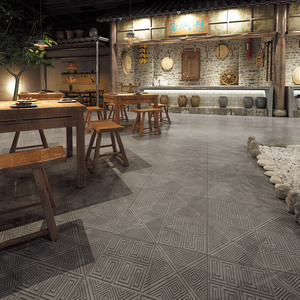 Phong Cách Hiện Đại Cổ Trung Quốc <span class=keywords><strong>Ming</strong></span> Qing cổ điển sàn gạch tối retro cổ xây dựng phong cách mới cho phòng khách sàn gạch - Product Image 3