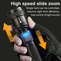 Mini lampe torche LED tactique ABS P50, torche super lumineuse EDC pour la pêche nocturne