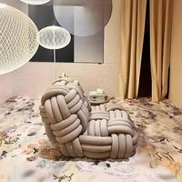 Canapé une place paresseux léger de luxe Kintty Designer modèle tissé inclinable pour salon balcon tissu matériel