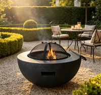 Brasero Fiberstone gris foncé en promotion pour barbecue