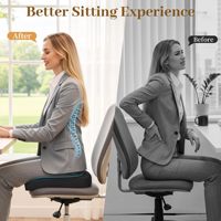 Coussin de siège en mousse à mémoire de forme pour chaise de bureau, oreiller confortable pour une assise confortable, design ergonomique en forme de U, amovible et lavable pour siège de voiture et bureau