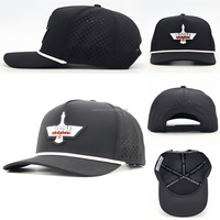 Casquette de baseball 5 panneaux personnalisée de haute qualité avec logo, imperméable et respirante, pour hommes et femmes golfeurs, avec fermeture à cordon réglable