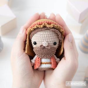 KIVA Nativité Scène <span class=keywords><strong>Crochet</strong></span> Poupées Amigurumi Ensemble À La Main <span class=keywords><strong>De</strong></span> Noël Religieux Polyester En Peluche Jouets Joseph Mary Bébé Jésus Tricoté - Product Image 2
