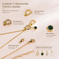 Collier personnalisé Kirin avec pendentif lettre délicat gravé, zircon interchangeable, colliers raffinés OEM ODM