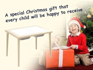 <span class=keywords><strong>Mesa</strong></span> sensorial para niños pequeños Adecuado para 1-3 <span class=keywords><strong>personas</strong></span>, viene con <span class=keywords><strong>2</strong></span> contenedores de almacenamiento Juego y aprendizaje multifuncional para niños - Product Image 6