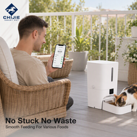 Distributeur automatique d'aliments pour animaux de compagnie, grande capacité 7L, étanche, avec application, alimentation à une touche, design d'alimentation fluide pour chats et chiens