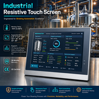 Mochuan - Pantalla LCD de 12.1 Pulgadas con Carcasa Metálica de Amplio Rango de Temperatura, Interfaz Hombre-Máquina (HMI) con Ethernet para Control Modbus PLC