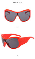 Lunettes de soleil oversize pour femmes européennes et américaines Lunettes de soleil d'extérieur personnalisées Ins transfrontalières UV400 Nouvelle caractéristique de protection