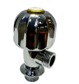 Robinet d'angle moderne en zinc chromé avec poignée de 1/2 pouce pour robinet de salle de bain, garantie 1 an, installation facile