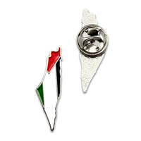 Badge magnétique personnalisé en métal doux émaillé plaqué or, livraison rapide, style sportif Palestine pour