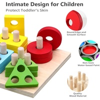 4 en 1 jouet en bois Montessori carottes récolte boîte à pièces jeu forme tri couleur cognition correspondant à la motricité fine jouet pour enfants
