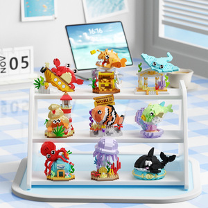 Trẻ Em Của Giáo Dục Mô Hình Đồ Chơi Xây Dựng Khối Thế Giới Dưới Nước Động Vật Biển Loạt ABS Nhựa 40 Mảnh Quy Mô 1:48 Quà Tặng - Product Image 2