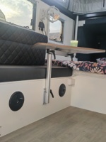 Pied de table en alliage d'aluminium léger, moulage monobloc, rotation, argent de luxe, accessoire d'intérieur pour camping-cars, caravanes, voitures