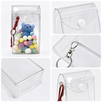 PVC Transparent sac porte-clés dessin animé poupée aveugle boîte sac de rangement écouteur porte-monnaie pochette sac pendentif pour femmes enfants cadeau
