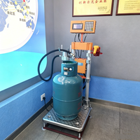 Machine de remplissage de bouteilles GPL avec balance haute précision, protection contre le trop remplissage, électrovanne et arrêt automatique, 1 chemique, 1 papier
