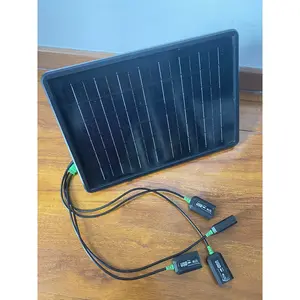 Foldable पोर्टेबल छोटे 9V 15 W पावर monocrystalline सभी काले 15 वाट सौर पैनल प्रणाली के लिए पावर बैंक के साथ घर