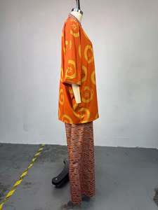 Ensemble 2 pièces pour femme : haut kimono imprimé bohème et pantalon large - Tenue décontractée ample style africain - Product Image 5