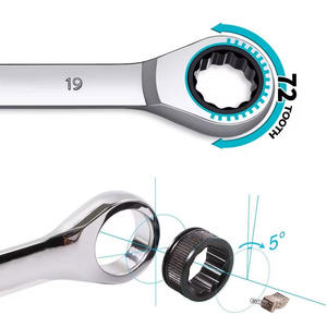 Clé à cliquet à double usage à 72 dents, à embout ouvert, avec tête fixe sablée pour une utilisation facile - Product Image 4