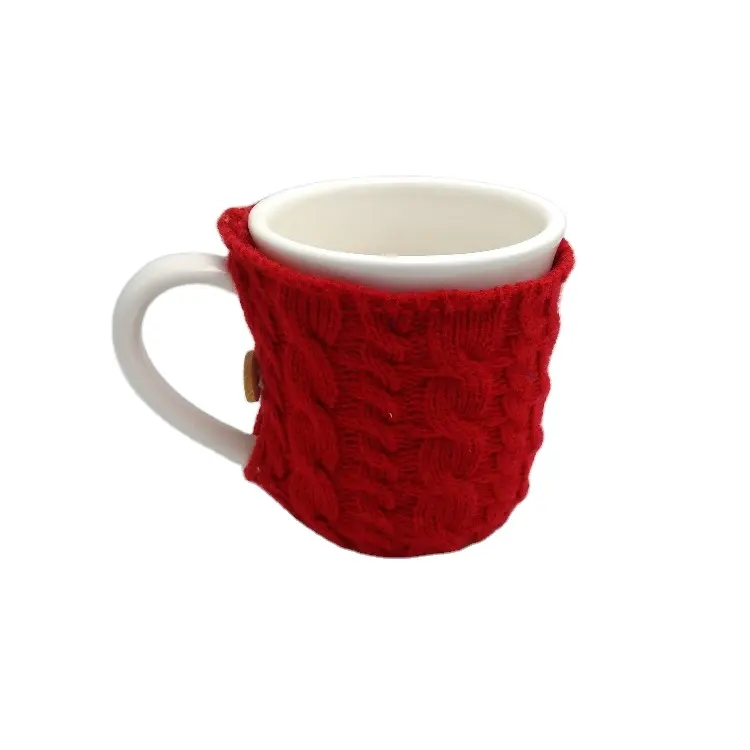 Winter Christmas Holiday Cozy Knitted Tea and Coffee 11 Oz Santa Sweater Gift Ceramic Mug