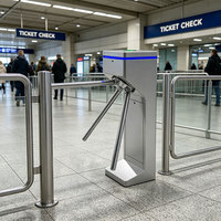 Torniquete de Centro Logístico, Puerta Giratoria con Control de Acceso por Tarjeta RFID para Almacén, Fábrica, Parque Industrial