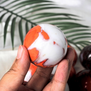 Wholesale Bulk High Quality Healing Stones <b>Crystal</b> Spheres Orange Agate Spheres for Decor Home and Gift - Product Image 1
