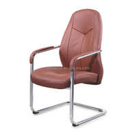 Chaise de bureau en cuir PU de base écologique sans roues/fauteuil en cuir HY1381
