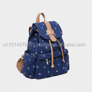 Mochila con logotipo impreso de algodón de estilo Unisex, tela encantadora colorida para uso escolar, patrón personalizable, portátil para adolescentes - Product Image 1