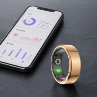 Bague connectée de bien-être en gros : Suivi quotidien de l'activité, analyse du sommeil, mesure de l'oxygène sanguin, application de suivi, résistante aux éclaboussures, design portable