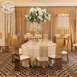 Silla Moderna <span class=keywords><strong>de</strong></span> Lujo con Respaldo Alto <span class=keywords><strong>de</strong></span> Acero Inoxidable Dorado <span class=keywords><strong>para</strong></span> Novios, <span class=keywords><strong>para</strong></span> Banquetes <span class=keywords><strong>de</strong></span> Boda, <span class=keywords><strong>Fiestas</strong></span>, Eventos, Muebles <span class=keywords><strong>de</strong></span> Hotel - Product Image 6