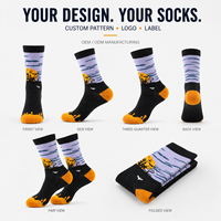 Chaussettes personnalisées sportives OEM pour adultes, automne, en polyester/nylon/coton/bambou/laine, sans couture, résistantes aux déchirures, respirantes