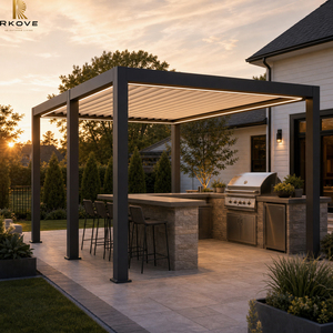 Pérgola Bioclimática Moderna RKOVE 3x4m, Pérgola Independiente para Jardín Suburbano, Estación de Asado, Sombra para Asados de Fin de Semana - Product Image 2