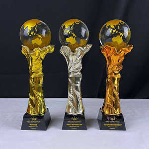 Trophées Personnalisés <span class=keywords><strong>Carte</strong></span> du <span class=keywords><strong>Monde</strong></span> Cristal Trophées Cristal Résine Or Argent Bronze Clair Globe Trophée et Récompense - Product Image 6