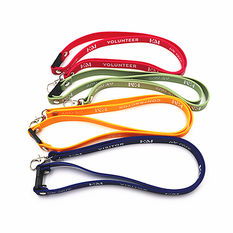 ID Card Certificate Accessories Multi-colors Eco-Friendly Durable Silicone Lanyard Hospital Promotion/Different Department SAS Image 5
