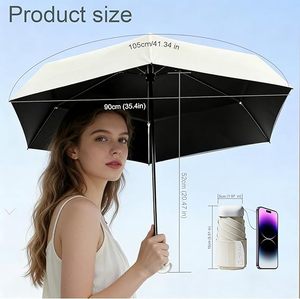[Venta Directa de Fábrica] Mini Paraguas de Viaje Portátil con Protección Contra la Lluvia, el Sol y los Rayos UV, para Usar en Bolsillos de Mochilas - Product Image 3