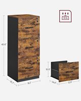 Classeur pour tiroirs de maison Meubles de bureau Dossiers suspendus A4 et documents de format lettre Pays marron + noir