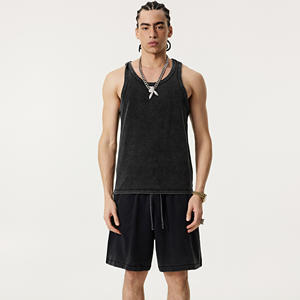 Camiseta sin Mangas Personalizada para Hombre, Color Sólido, 100% Algodón Tejido, 220 Gramos, Suave, Transpirable, Corte Regular, Cómoda, para Verano - Product Image 3