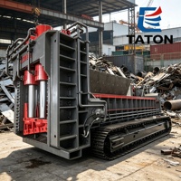 Cisaille hydraulique mobile compacte à performance supérieure pour la découpe de ferraille d'aluminium allié, haute productivité industrielle