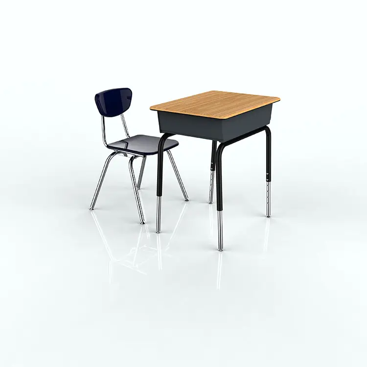PP Board Tabletop Single Student Study Table And Chair With Drawer Pencil Holder Book Storage For Classroom