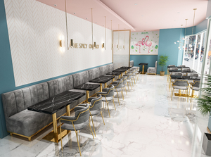 Nhà Hàng Trà Cửa Hàng Ghế Sofa Bàn Và Ghế Kết Hợp Đơn Giản Và Tươi Mới Sofa Bàn Và Ghế Góc Phải Bàn Ghế - Product Image 2