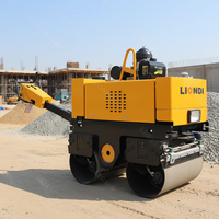 Compacteur routier à double tambour vibrant pour asphalte et sol, avec garantie d'un an