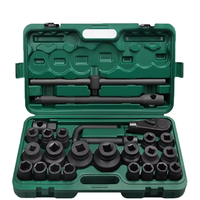 Jeu de clés à douilles à chocs profondes métriques 26 pièces OEM 3/4'' en CRV pour réparation automobile et mécanique, kit d'outils à main robuste avec boîte