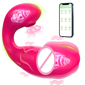 ไวเบรเตอร์ USB ชาร์จได้สำหรับ<span class=keywords><strong>ผู้หญิง</strong></span>จีสปอตไวเบรเตอร์เซ็กซ์ทอยพร้อมการกะและการดูดสำหรับจีสปอตและจุด - Product Image 4