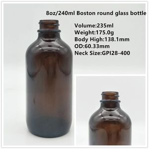 खाली जेनेरिक बोस्टन दौर 0.5oz 1oz 2oz 4oz 8oz एम्बर साफ नीले आवश्यक तेलों ग्लास ड्रॉपर की बोतलें - Product Image 3