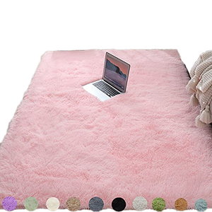 <span class=keywords><strong>Alfombra</strong></span> Peluda Sólida - <span class=keywords><strong>Alfombra</strong></span> Moderna Lavable Antideslizante para Sala de Estar y Dormitorio (Rosa <span class=keywords><strong>120x160</strong></span> cm) - Product Image 1